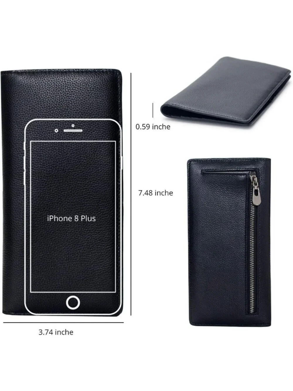 Ultra Slim RFID Blocking Leather Bifold Wallet for Women - Stylish & Compact